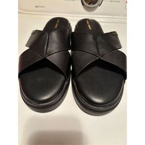 Cole Haan Black Leather Slides
